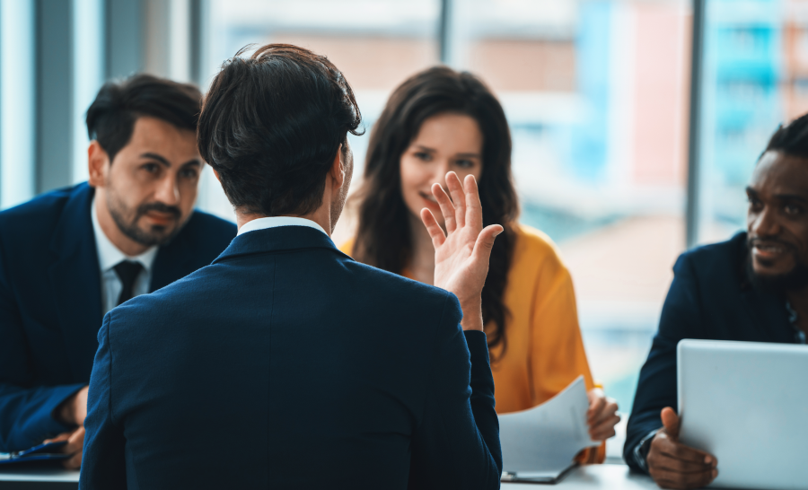 People meeting at a table